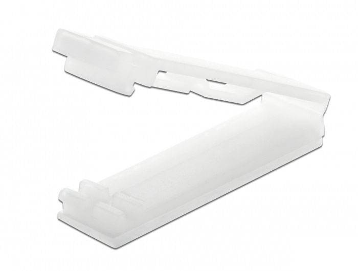 Delock Supporto per cavo piatto autoadesivo 60180 per cavi piatti Trasparente 10 pz.-1