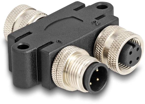 Delock 60581 Distributore a Y M12 x 1 Numero di poli: 4 1 pz.-1