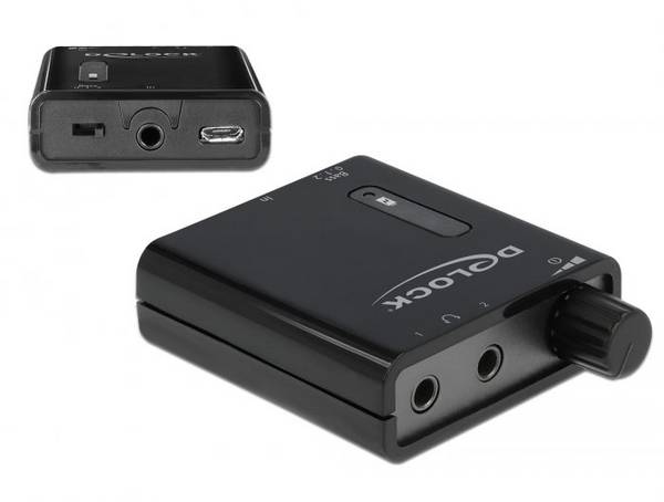 Delock 64056 Amplificatore per cuffie Nero