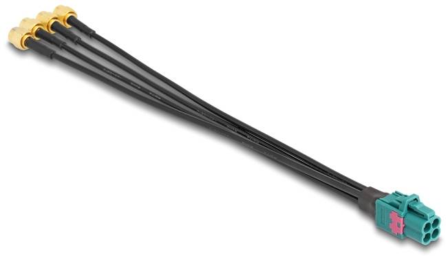 Delock Antenna WLAN Cavo [1x Presa Fakra - 4x Spina SMA] 0.2 m Nero-1