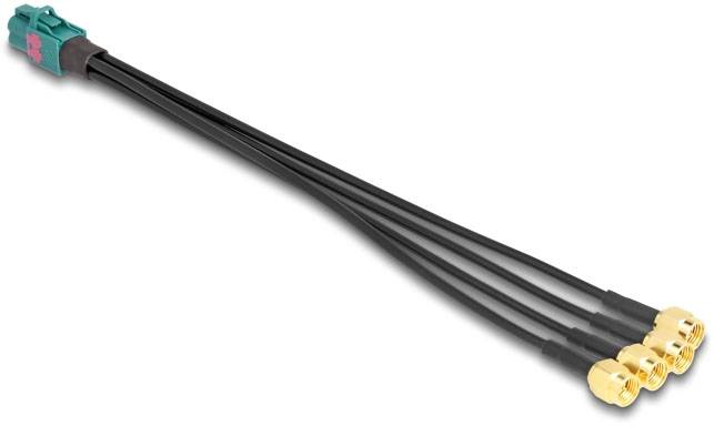 Delock Antenna WLAN Cavo [1x Presa Fakra - 4x Spina SMA] 0.2 m Nero-2