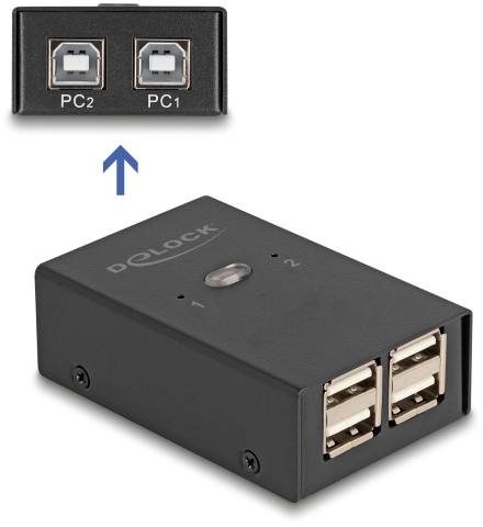 Commutatore USB 2.0 Delock 11505 Nero-2