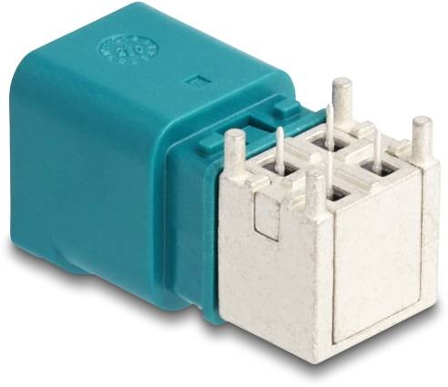 Spina Delock mini FAKRA Z quad angolata tipo B PCB 90116 90116 Turchese (opaco), Bianco opaco Delock Contenuto: 1 pz.-1
