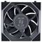 Un ventilatore nero per computer con la scritta 'UNI FAN SL LCD', montato in una cornice quadrata grigio scuro.