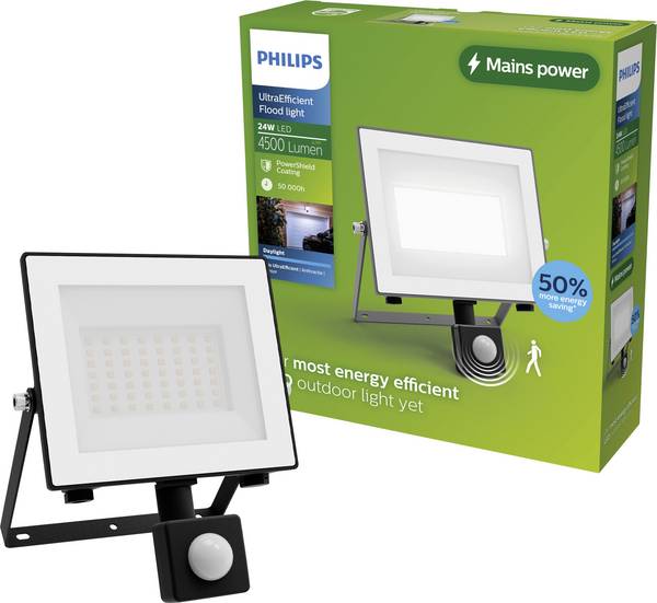 Philips LED Lois 929004643501 Faretto LED per esterno con rilevatore di movimento  24 W Colore luce: Bianco freddo