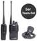 Set di ricetrasmettitori composto da cinque dispositivi (Alinco DJ-A446), incluso microfono a mano. Adatto per comunicazioni FM UHF.