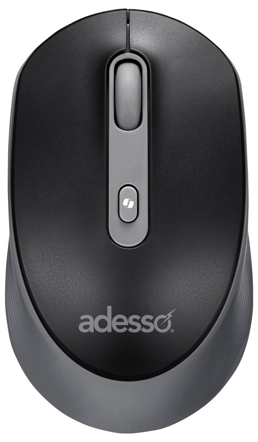 Adesso iMouse A30B Mouse Senza fili (radio) Ottico Nero - Grigio 4 Tasti 1200 dpi Tasti del mouse-1