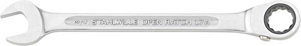 Stahlwille 41473434 OPEN RATCH 17a 9/16 15° Chiave a cricchetto combinata