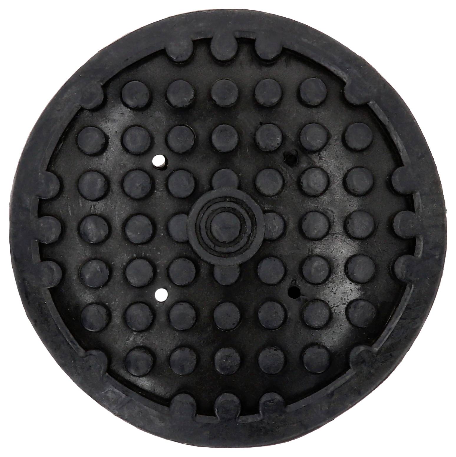 Disco circolare con diverse sporgenze e fori, probabilmente un componente tecnico o un accessorio per un dispositivo meccanico.