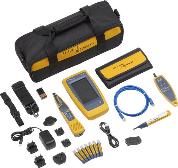 Fluke Networks LIQ-DUO-VFL-LFD-H6EU Tester di rete Adatto per (Specifiche di rete (CAT)): CAT 4, CAT 5, CAT 5e, CAT 6, CAT 6A, WiFi 6E, Cavi, 10 Gbit/s