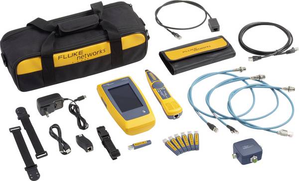 Fluke Networks LIQ-DUO-IE-KIT-H6-UK Tester Ethernet industriale per cavi, reti e WiFi Adatto per (Specifiche di rete (CAT)): CAT 4, CAT 5, CAT 5e, CAT 6, CAT 6A, WiFi 6E, Cavi, 10 Gbit/s