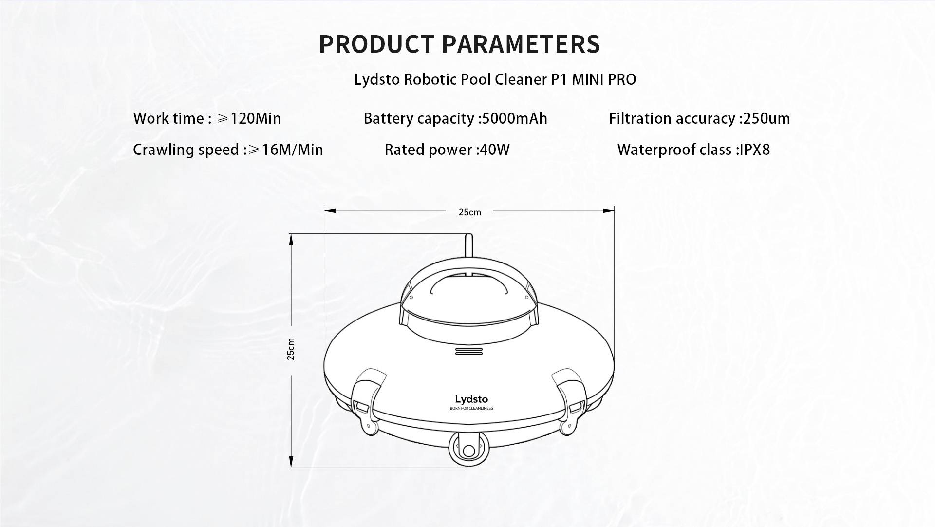 Lydsto YM-S2-01 Robot da piscina 1 pz.-13