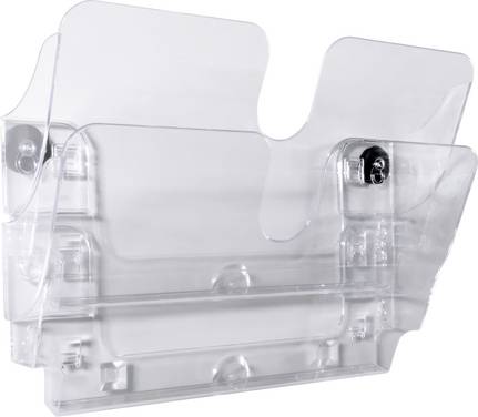 Durable Flexiplus 1709022060 Porta depliant da parete Nero  Numero scomparti 2 1 pz.