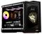 Un PC gaming con un case trasparente mostra illuminazione RGB e hardware MSI. Un display laterale mostra '09:01'.