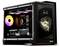 PC da gaming con illuminazione RGB, visibile una scheda grafica GeForce RTX e una scheda madre MSI. Uno schermo mostra l'ora e la data.