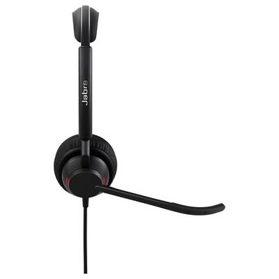 Cuffie Jabra con archetto auricolare monolaterale e braccio del microfono regolabile. Ideali per chiamate telefoniche e applicazioni da ufficio.