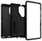 Set di custodie per cellulare OtterBox nero con design robusto, composto da due parti: retro e frontale. Protezione per smartphone.