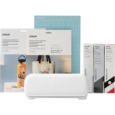 Kit Creativo Cricut Joy: Macchina, Vinile Smart, Nastro di Trasferimento, Fogli Adesivi, Pellicola Termoadesiva, Tappetino da Taglio. Ideale per progetti fai-da-te.