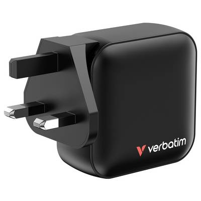 Verbatim Mini GaN Charger Adattatore di ricarica da viaggio 100 W 1x 2 USB-A, 3x USB-C ® Consegna di potenza, Consegna d-6