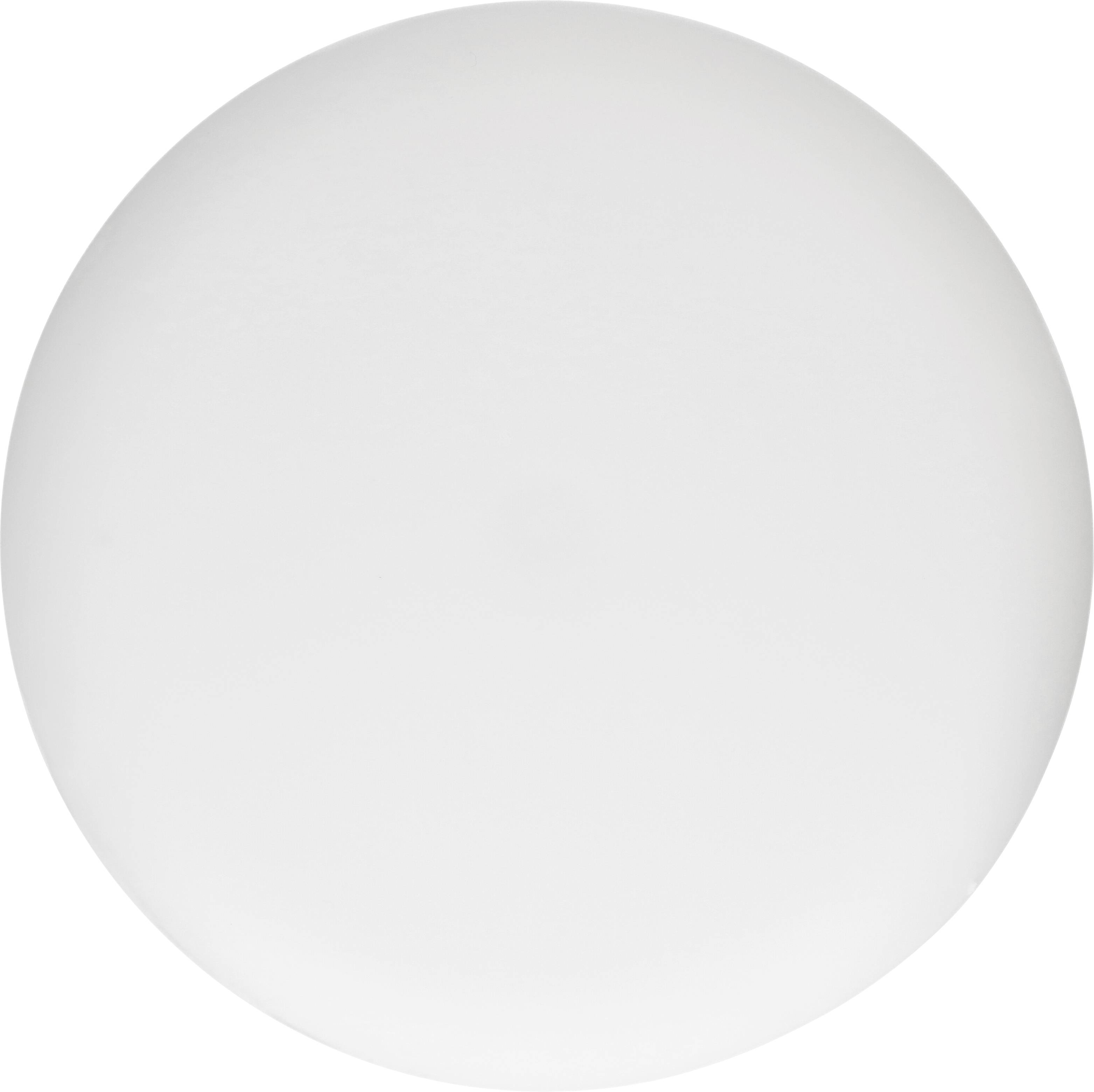 Plafoniera rotonda bianca dal design essenziale.
