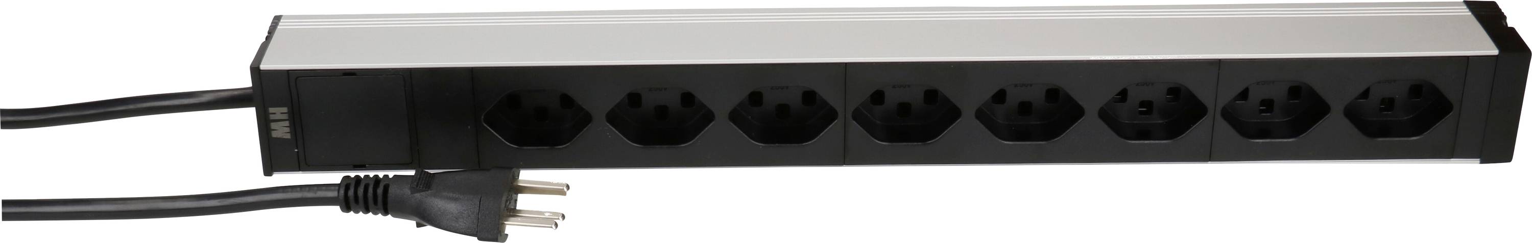 Max Hauri 173110 19 pollici Multipresa per armadio rack 1 U Presa T23 Nero