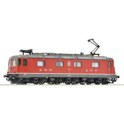 Un treno rosso con la scritta 'SBB CFF'. Si tratta di una locomotiva modello delle Ferrovie Federali Svizzere con linea aerea.