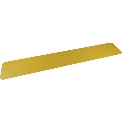 Cartello rettangolare giallo con angoli arrotondati, su sfondo bianco.