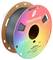 Bobina di filamento in plastica grigio opaco per stampanti 3D, marca Panchroma, su rocchetto con confezione arcobaleno. Peso netto 1 kg.
