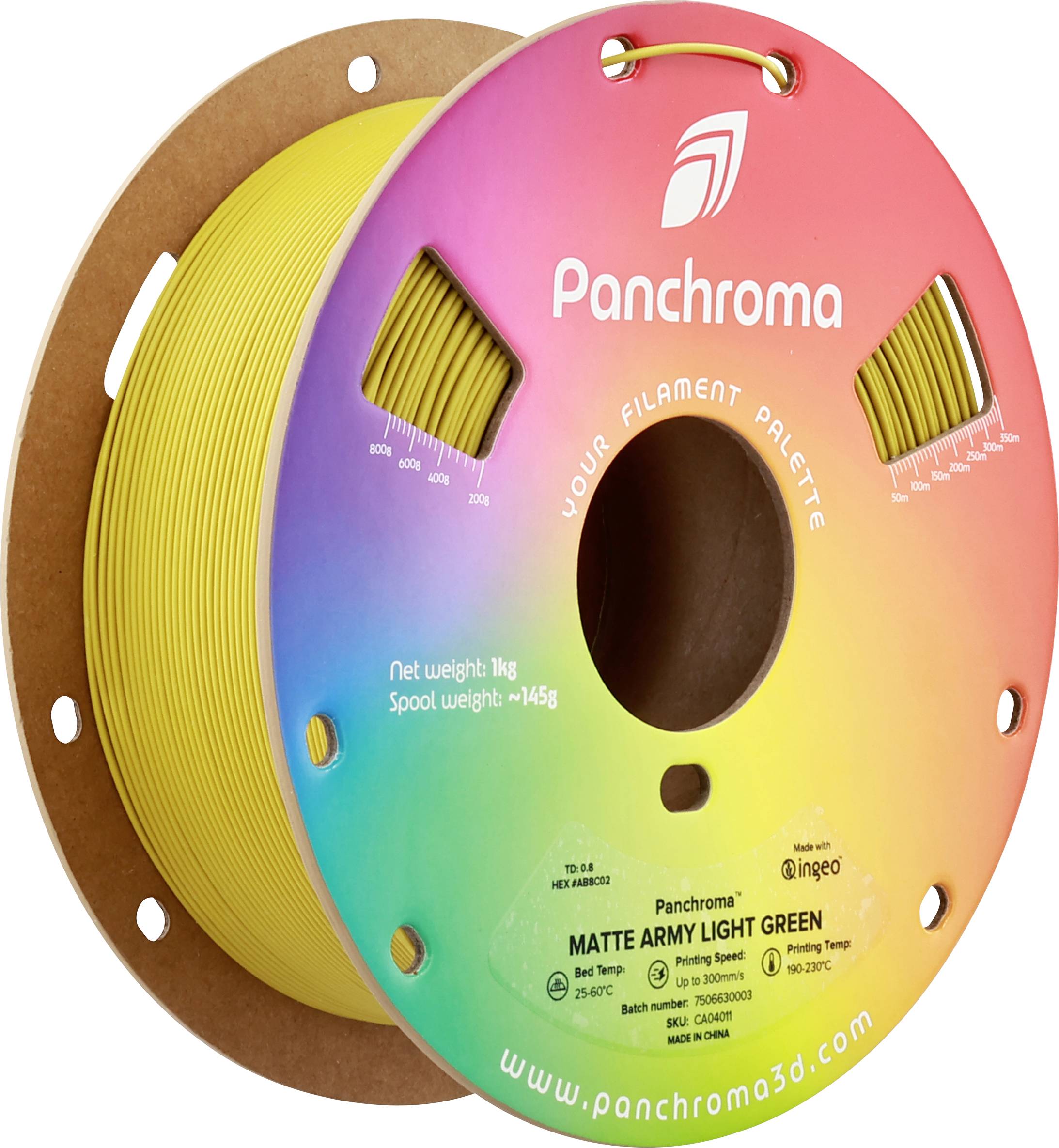 Polymaker CA04011 Panchroma™ Matte Filamento per stampante 3D Plastica PLA Opaco, contenuto di plastica ridotto 1.75 mm 1000 g Verde militare leggero, Verde 1 pz.