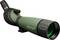 Un binocolo verde con oculare regolabile, visto di lato. Adatto per osservazioni naturalistiche e applicazioni astronomiche.