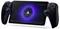 Un dispositivo portatile per videogiochi con un grande schermo mostra il logo PlayStation. Ai lati sono presenti impugnature di controllo.