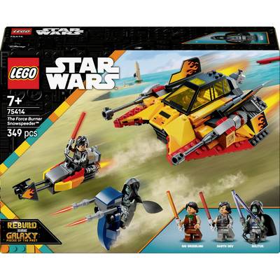 Set LEGO Star Wars 'The Force Burner Snowspeeder' include un veicolo spaziale, mini-figure con spade laser, e componenti per bambini di età superiore ai 7 anni.
