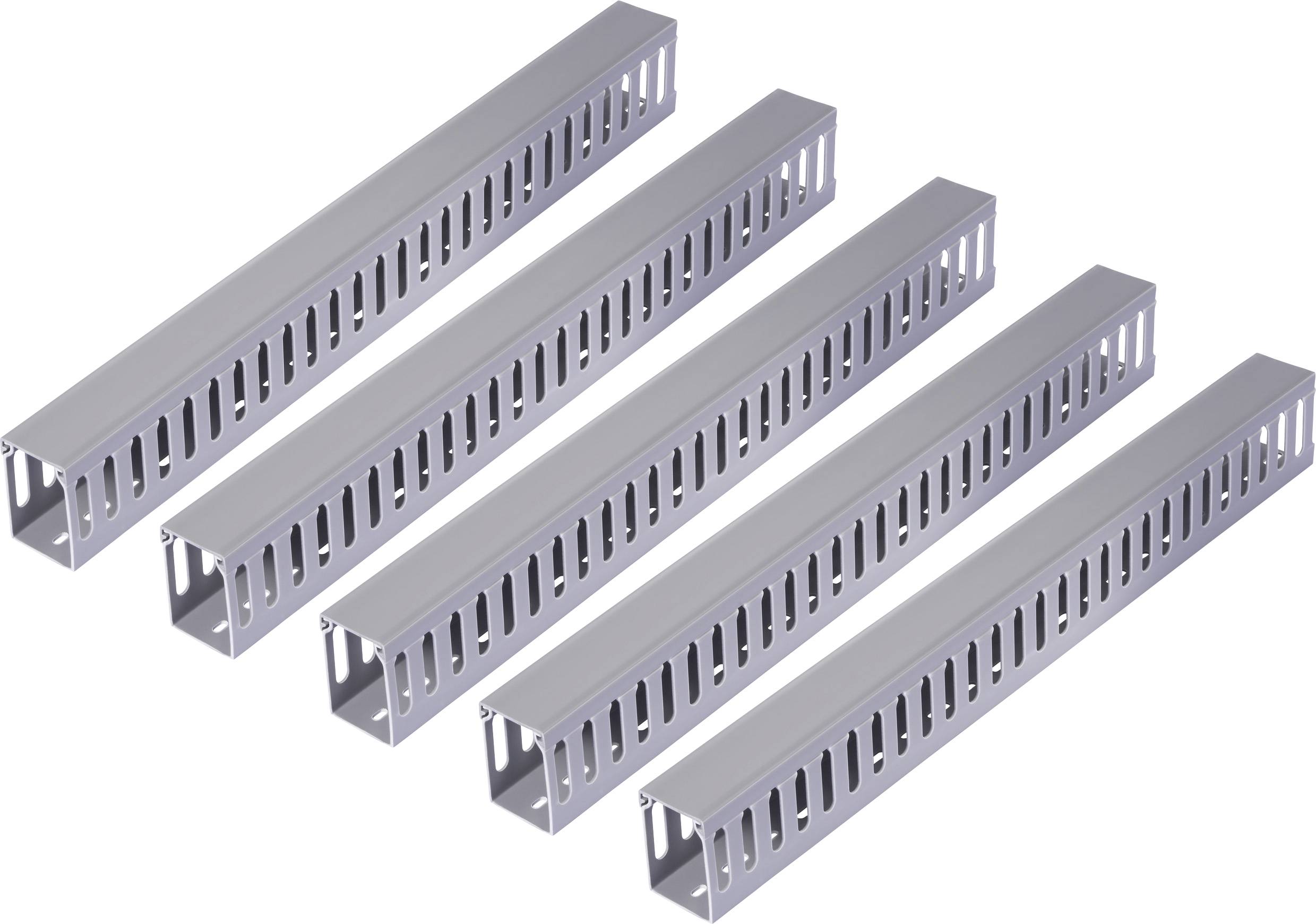 Sygonix SY-6801160 Canale porta cavi (L x L x A) 2000 x 25 x 40 mm 5 pz. Grigio-0