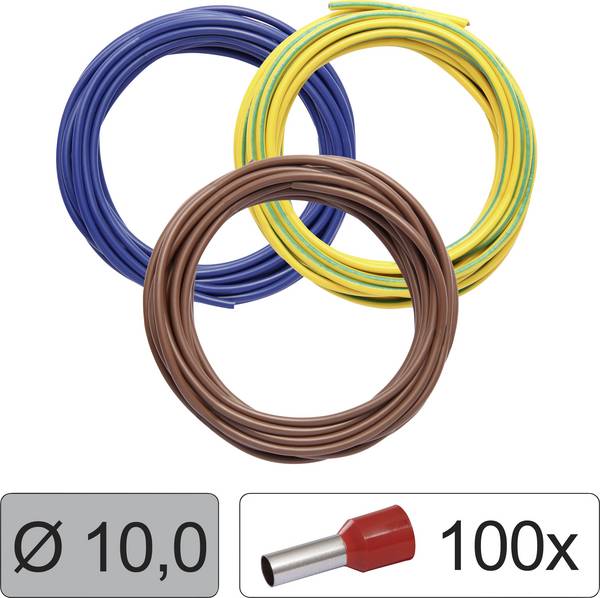 Quadrios 25CW127 Filo singolo LiFY   10 mm² Blu, Marrone, Giallo-Verde 1 KIT