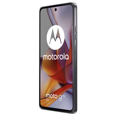 Smartphone Motorola Moto G 5G, che mostra un design astratto sullo schermo, inclinato leggermente ad un angolo.