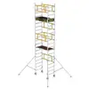 MUNK Günzburger Steigtechnik 125100 FlexxTower Alluminio rivestito, Alluminio Trabattello pieghevole Altezza operativa max: 6.10 cm 117 kg