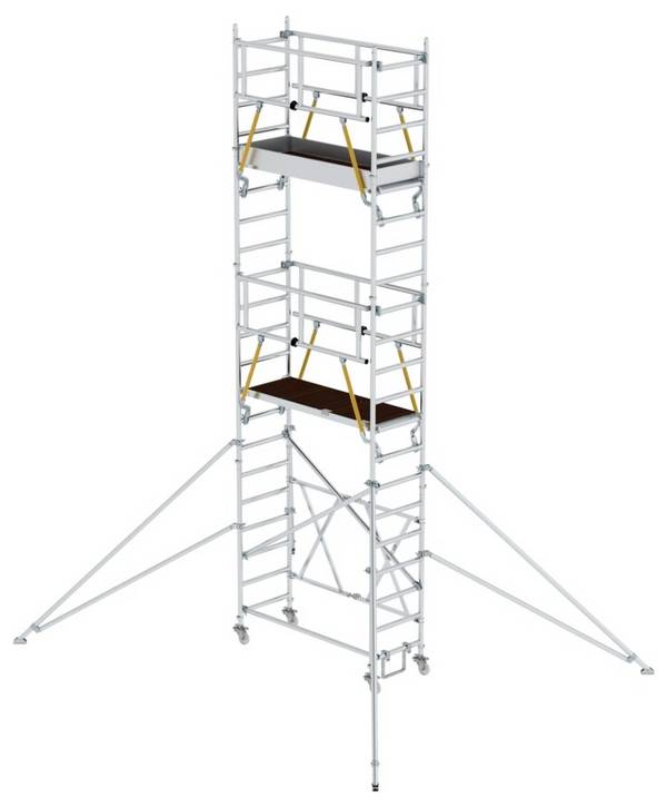 MUNK Günzburger Steigtechnik 115144 Alluminio Trabattello pieghevole Altezza operativa max: 7.16 cm