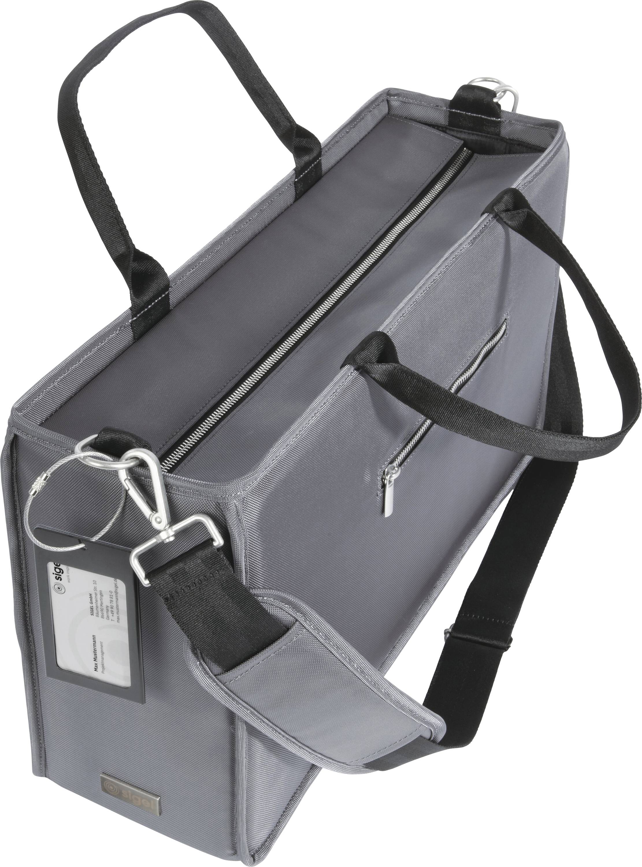 Sigel Borsa per Notebook Desk Sharing Bag Premium L Adatto per massimo: 43,9 cm (17,3") Grigio scuro (L x A x P) 50 x 28 x 15 cm