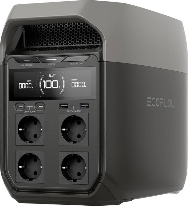 ECOFLOW Delta 3 Powerstation 20 Ah  LiFe  Nero, Grigio Con regolatore di carica