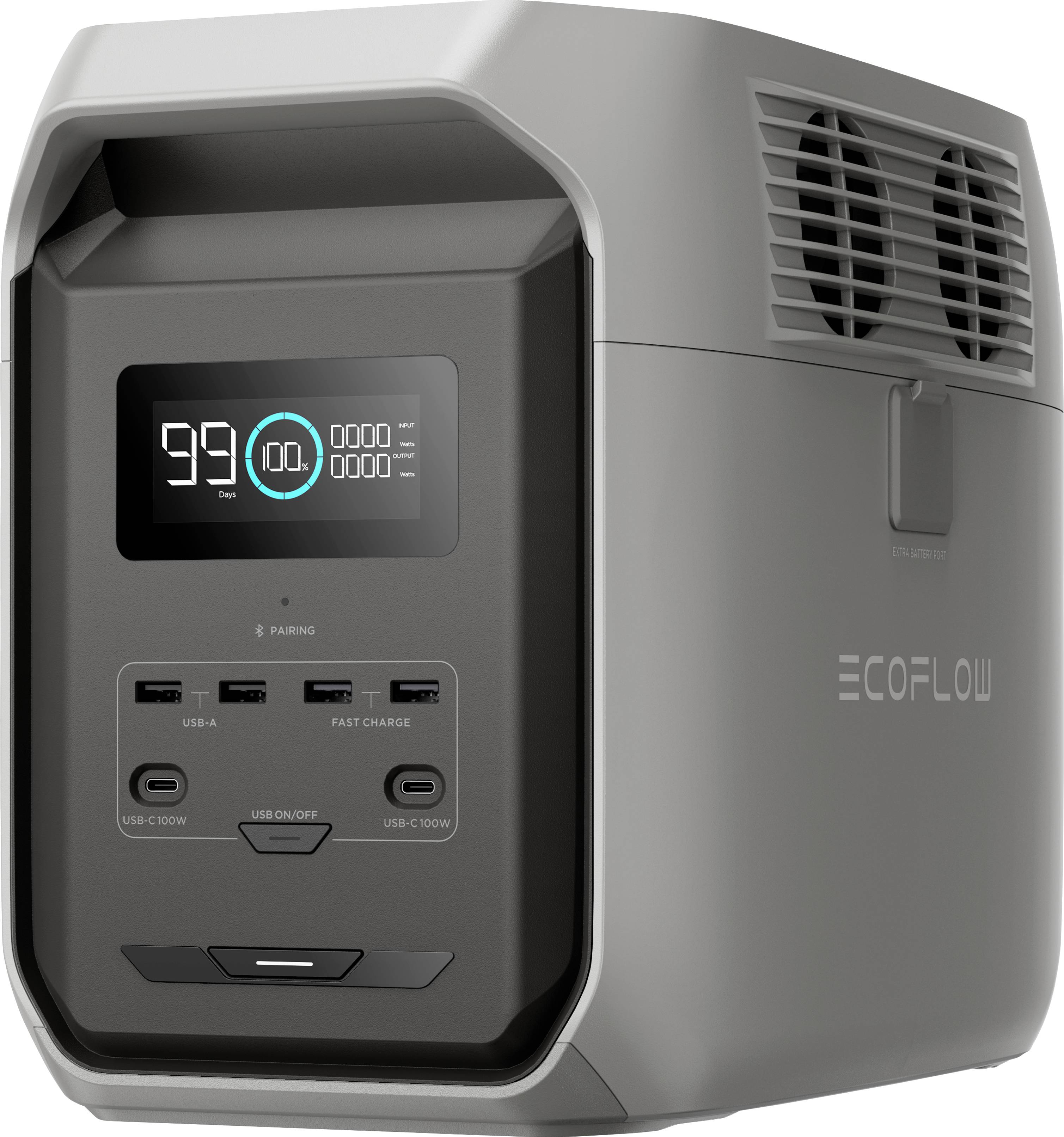 ECOFLOW Delta 3 1500 Powerstation LiFe Nero, Grigio Con regolatore di carica
