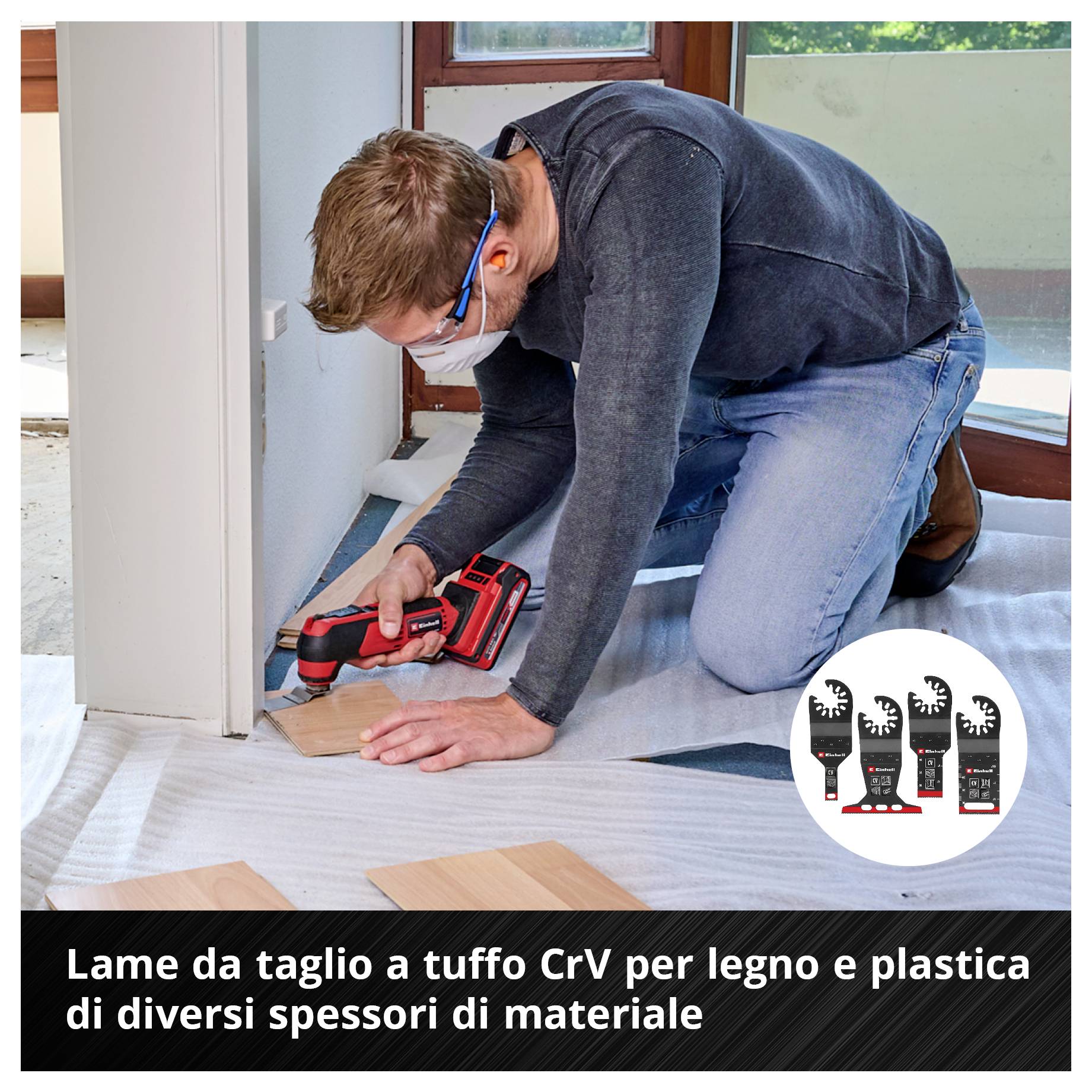 Einhell 708170 XXL -CASE Ossido di alluminio, Acciaio al cromo vanadio, BIM, HCS, HM Kit di accessori per multiutensile -8