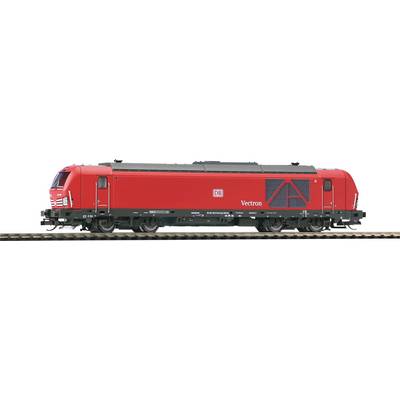 Una locomotiva rossa delle DB con la scritta 'Vectron' sui binari.