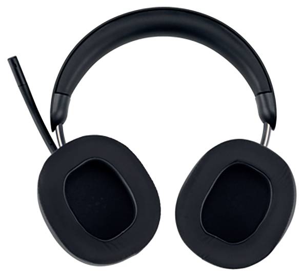 Cuffie over-ear nere con microfono integrato, ideali per gaming e ascolto musicale.