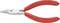 Pinza a becchi appuntiti di colore rosso con la scritta 'Knipex' sul manico. Adatta per lavori precisi in campo elettrico e nella meccanica di precisione.