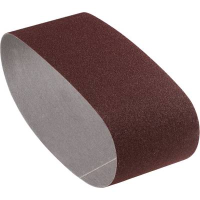 Un nastro abrasivo con superficie marrone, utilizzato per macchine levigatrici per lavorare diversi materiali.