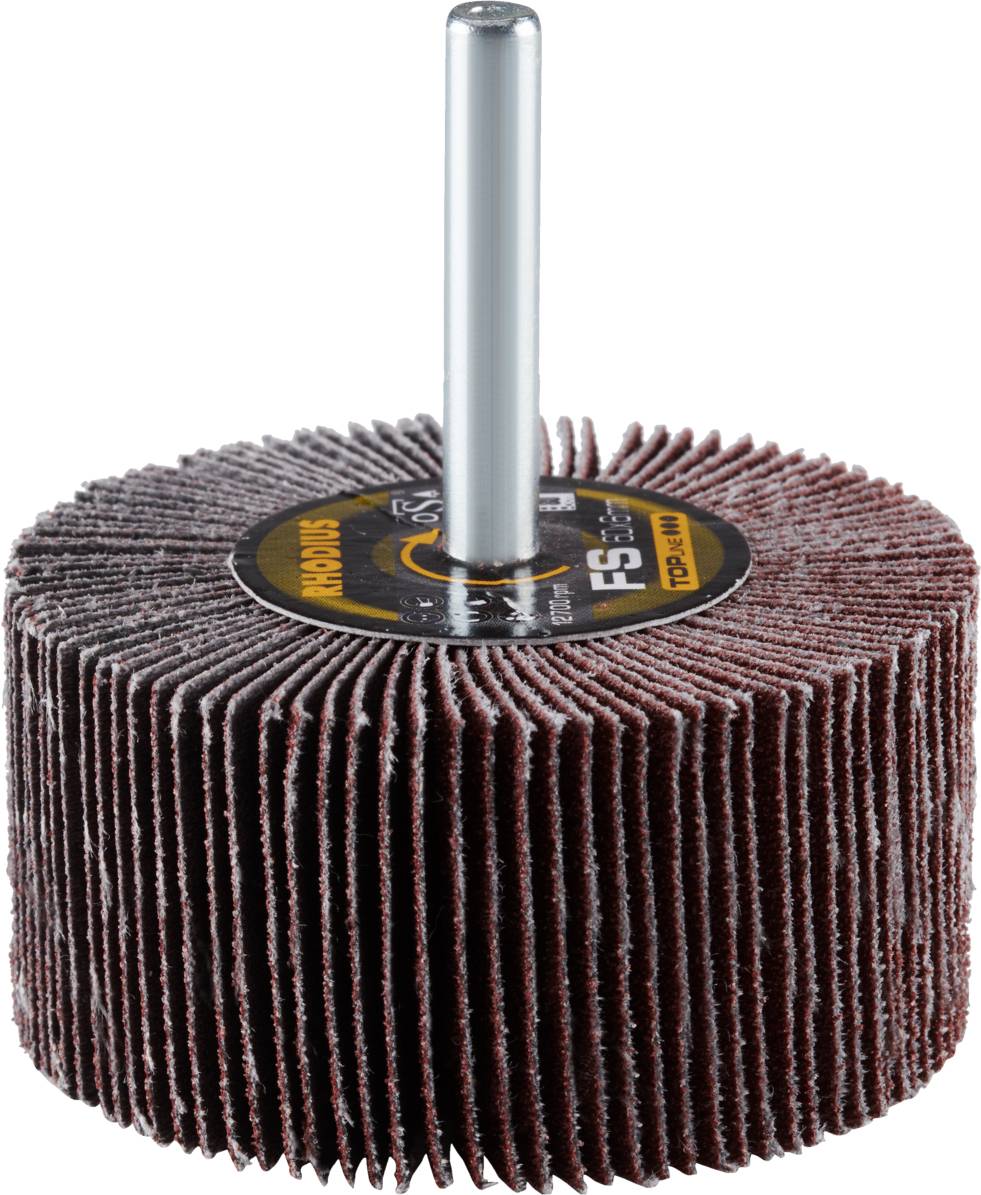 Un mop per levigatura con numerose lamelle disposte intorno a un asse centrale. Viene utilizzato per lisciare e lucidare superfici.
