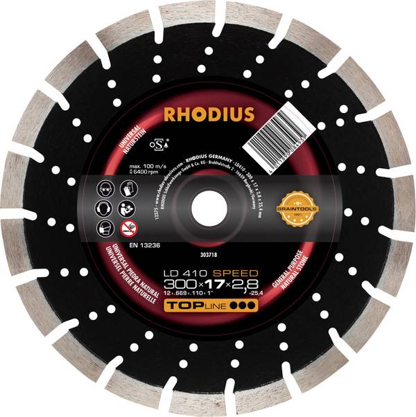 Rhodius LD410 SPEED 303718 Disco diamantato  1 pz. Pietra naturale