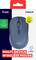 Mouse wireless multi-dispositivo in blu con Bluetooth, adatta per laptop, tablet e telefono. La confezione evidenzia il clic silenzioso e la plastica riciclata.
