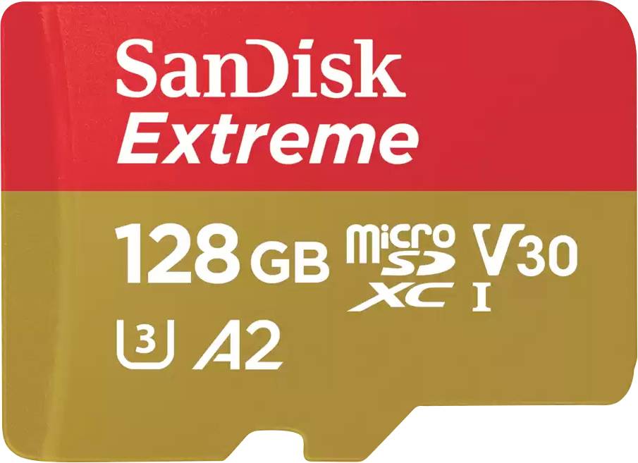 SanDisk Extreme Scheda miniSDXC Dettaglio 128 GB A2 Application Performance Class, v30 Video Speed Class