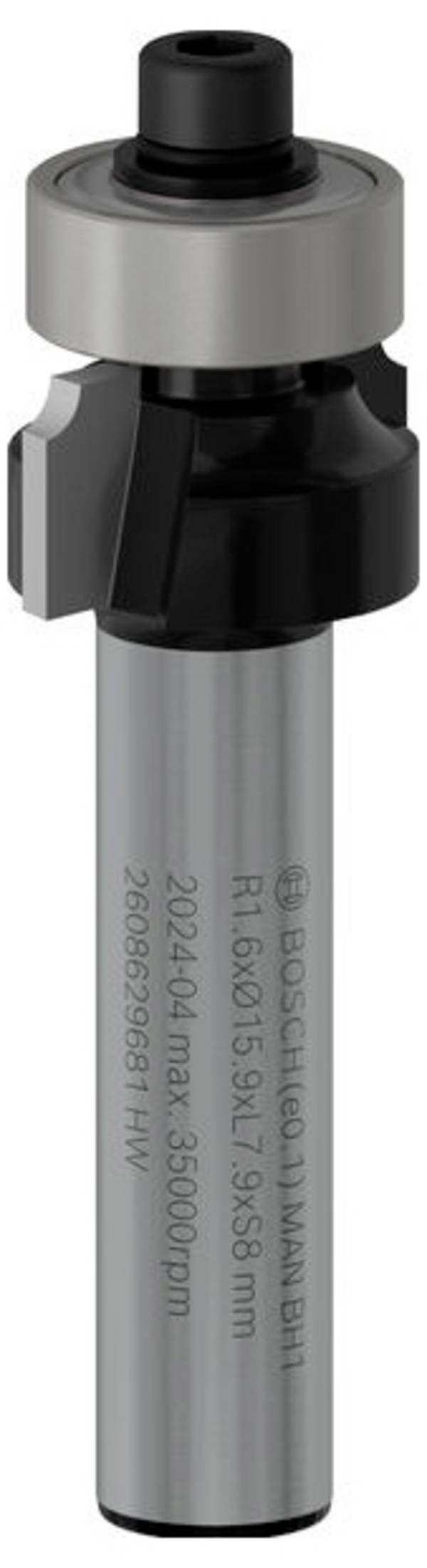 Bosch Accessories 2608629681 Frese per arrotondare Metallo temprato   Lunghezza 51 mm Dimensione, Ø 15.900 mm Lunghezza operativa 7.900 mm Diametro albero 8 mm